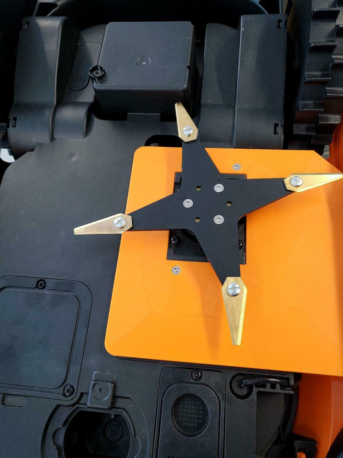 Worx L (SCHWIMMENDES DECK) kompatibles 230 mm Messer Upgrade / Max Performance Kit – MIBROBO 4Cut Blackline